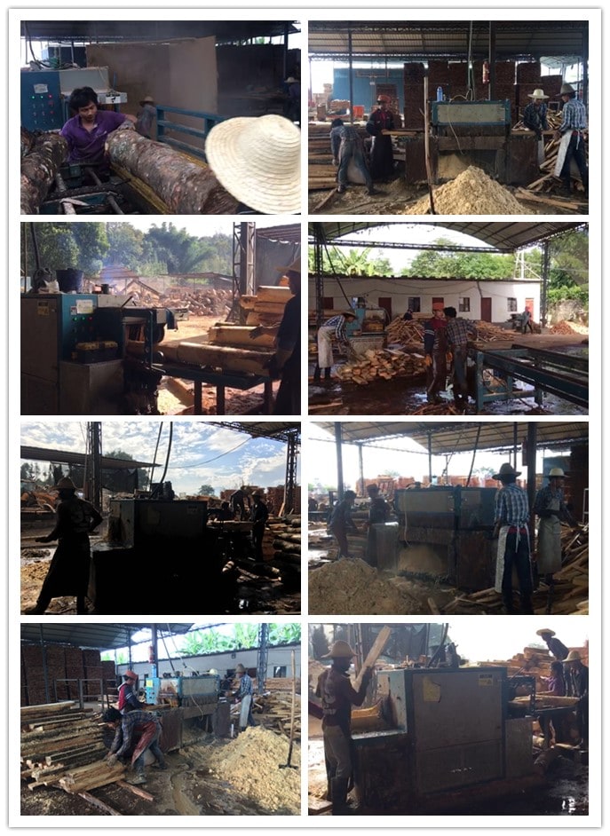 云南德宏州芒市--原木、方木多片鋸工作圖