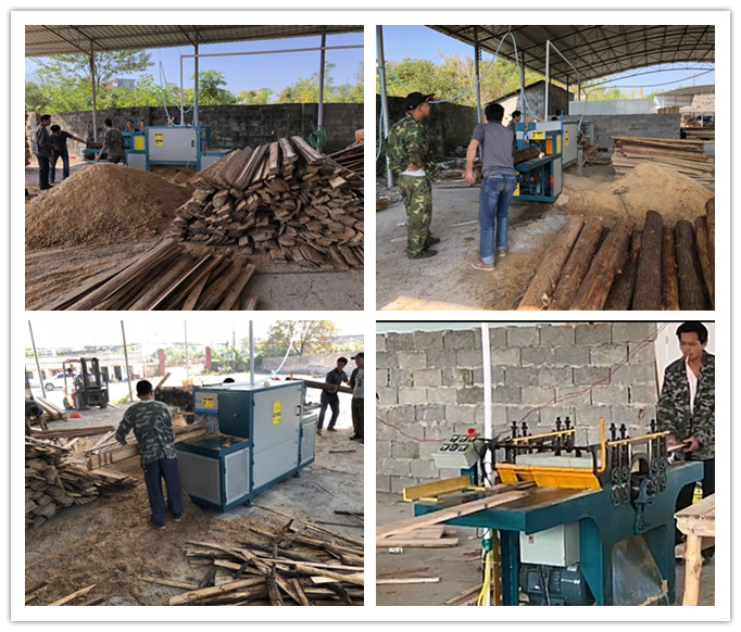 2018年10月原木多片鋸、清邊機在廣西桂林現(xiàn)場工作圖