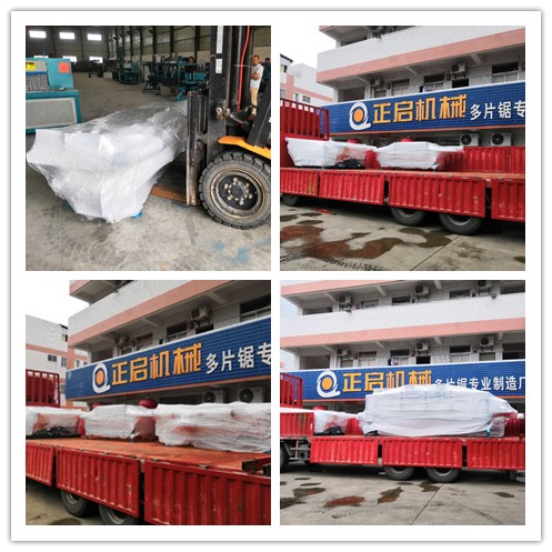 2018年8月發(fā)往上海--原木自動分料架、邊皮輸送架、方木自動