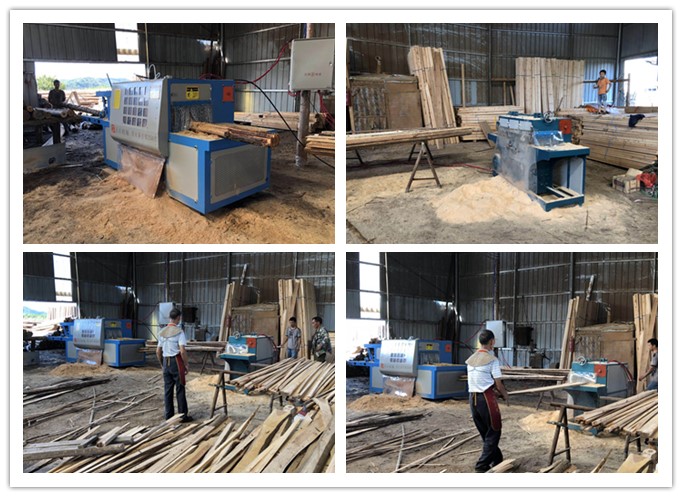 2018年6月湖南懷化雙排鏈原木多片鋸、小型方木多片鋸現(xiàn)場工