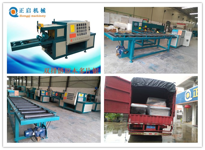 2018年6月發(fā)往韶關--雙排鏈原木多片鋸、進料架、出料架